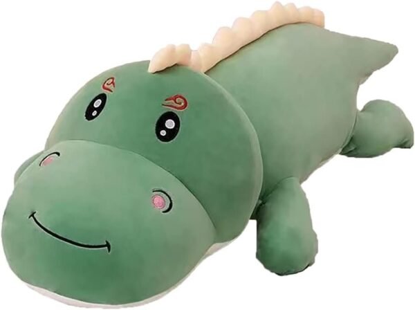 Dinosaur Plush Toy Pillow,Cute Dinosaur Stuffed Animals Doll,Soft Lumbar Back Cushion Big Dinosaur Plushies Stuffed Toy Cute Pillows,Great Gift for Kids Birthday,Valentine (Green,31.4in)