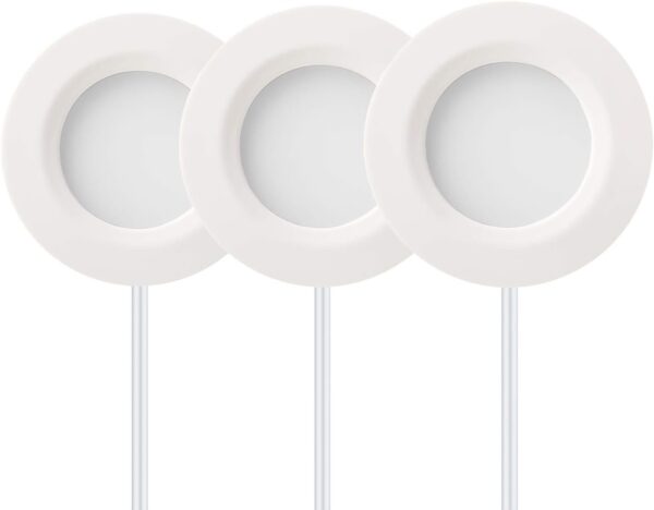 GETINLIGHT 2.75" Wide 3000K Dimmable LED Puck Lights Kit, Plug-in Installation with recessed or Surface Mounted, Bronze Finished, Set of 3, IN-0102-3-BZ