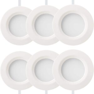 GETINLIGHT 2.75" Wide 3000K Dimmable LED Puck Lights Kit, Plug-in Installation with recessed or Surface Mounted, Bronze Finished, Set of 3, IN-0102-3-BZ