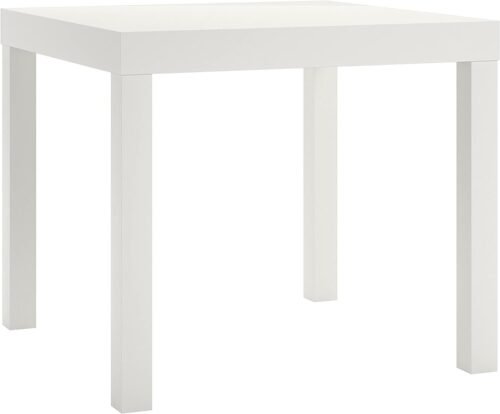 Ameriwood Home Parsons End Table, White