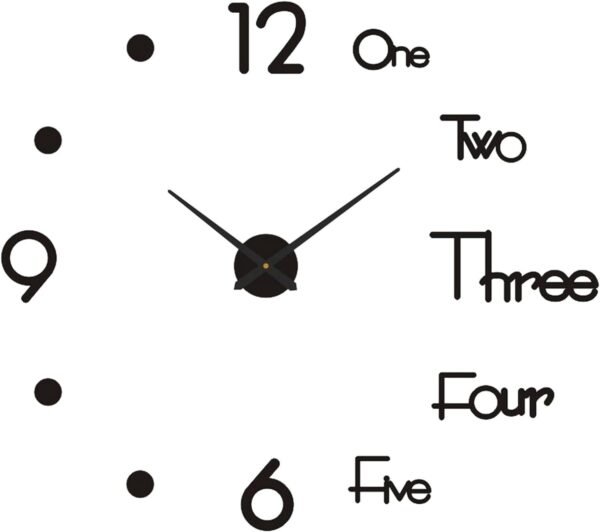 51O5qG5KFkL._AC_SL1500.jpg DIY Wall Clock Modern Large 3D Wall Clock Mirror Stickers Home Office Decor,Silver