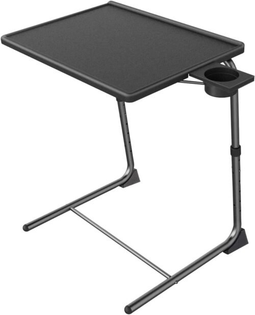 51Ot_dctDOL._AC_SL1490_c884dd60-467f-4063-a404-6c0109519592.jpg Adjustable TV Tray Table - TV Dinner Tray on Bed & Sofa, Comfortable Folding Table with 6 Height & 3 Tilt Angle Adjustments (Black)