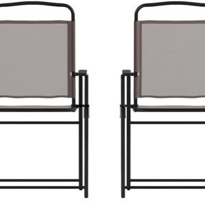 51VR5Ok4jfL._AC_SL1500.jpg Flash Furniture Mystic Folding Patio Sling Chairs, Outdoor Textilene Lawn Chairs with Armrests, Set of 2, Navy