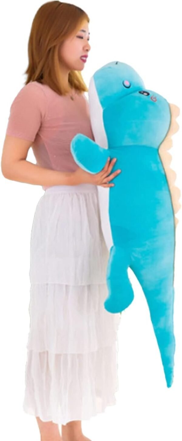 Dinosaur Plush Toy Pillow,Cute Dinosaur Stuffed Animals Doll,Soft Lumbar Back Cushion Big Dinosaur Plushies Stuffed Toy Cute Pillows,Great Gift for Kids Birthday,Valentine (Green,31.4in)