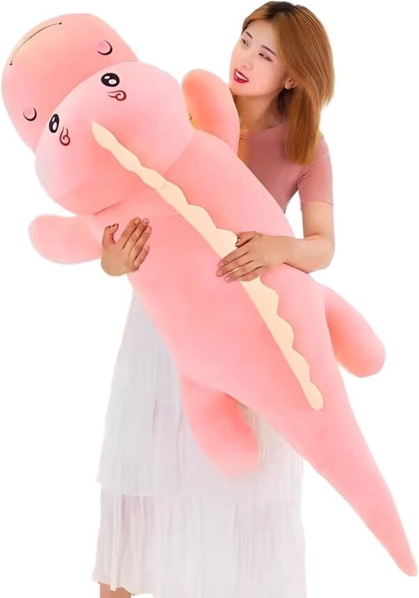 Dinosaur Plush Toy Pillow,Cute Dinosaur Stuffed Animals Doll,Soft Lumbar Back Cushion Big Dinosaur Plushies Stuffed Toy Cute Pillows,Great Gift for Kids Birthday,Valentine (Green,31.4in)