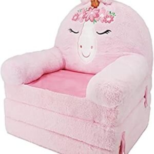 51cHmByWNWS._AC_SL1200.jpg Soft Landing Elite Premium Character Sofa Seat & Transformable Fold-Out Lounger with Carrying Handle – Leopard