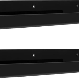 upsimples 4 Pack Acrylic Shelves for Wall Storage, 15" Floating Bookshelves for Kids, Display Shelf Organizer for Bathroom, Bedroom, Living Room, Kitchen, Room Decor, Clear