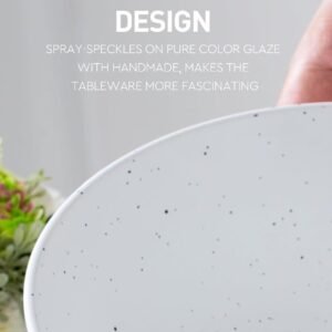 famiware Moon Pasta Bowls Set of 4, Large Salad Bowls, 8.75 Inch Ceramic Bowls for Serving Dinner, Microwave and Dishwasher Safe, Multi-color