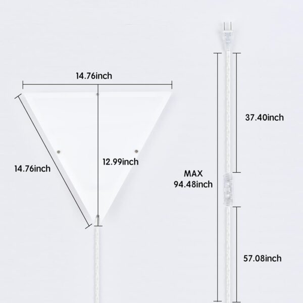 Corner Ceiling Light 1 Pack，Corner Wall Lights for Living Room Modern Corner Plug in Lights with White Acrylic Shade Corner Lights for Bedroom Kids Room Apartment