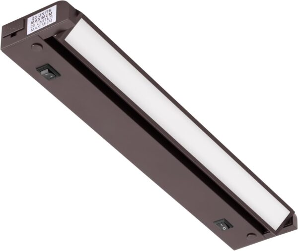 GETINLIGHT Inlight 16-inch Swivel LED Under Cabinet Lighting, 2 Color Levels, 2700K/4000K, Dimmable with Wall Dimmers, Plugged-in Only, Bronze Finished, IN-0109-4-BZ