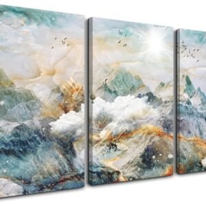 DZRWUBHS Canvas Wall Art For Living Room Modern Family Wall Decorations For Bedroom Office Wall Decor Foggy Forest Trees Landscape Wall Painting Prints Art Pictures Artwork Room Home Decor 3 Piece