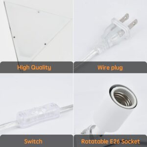 Corner Ceiling Light 1 Pack，Corner Wall Lights for Living Room Modern Corner Plug in Lights with White Acrylic Shade Corner Lights for Bedroom Kids Room Apartment