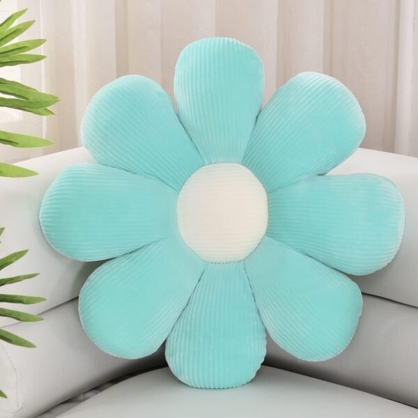 Sioloc Flower Shaped Throw Pillow, Butt Cushion, Floor Pillow,Seating Cushion, Room Decor & Plush Pillow for Bedroom Sofa Chair(Green,15.7'')