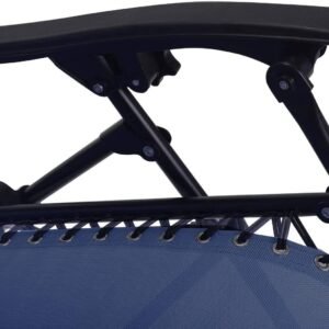 Folding Patio Lawn Beach Recliner Outdoor Zero Gravity Lounge Chair, 1 PC, Navy