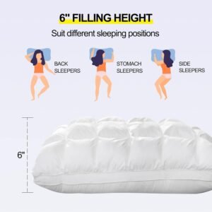 616F0-XPY8L._AC_SL1500.jpg Soft Pillows Queen Size for Sleeping, Support Bed Pillows, Fluffy Down Alternative Pillow, Luxury Hotel Gel Pillows for Side Sleeping (White)