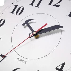 617YuGlYnPL._AC_SL1500.jpg 12 Inch Metal Wall Clock with Circular Saw Blade Dial, Handsaw and Hammer Pointer,Great Decor for Garage,Workshop and Man Cave