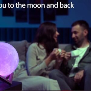 CPLA Moon Lamp 2024 Upgrade 128 Colors with Timing- 3D Printing Moon Night Light for Kids Adults- Valentines Day Gifts for Kids/Her/Women- Wooden Stand & Remote/Touch Control