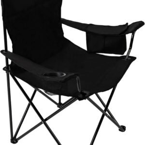 61BnjmqG2vL._AC_SL1500.jpg Quad Camp Chair w/ Built-In Cooler and Cup Holder, Includes Carry Bag - Navy/Gray