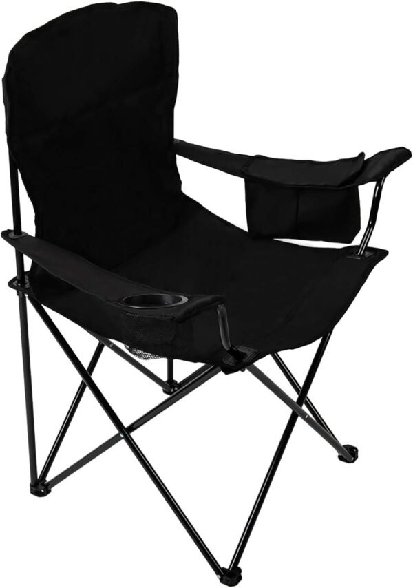 61BnjmqG2vL._AC_SL1500.jpg Quad Camp Chair w/ Built-In Cooler and Cup Holder, Includes Carry Bag - Navy/Gray
