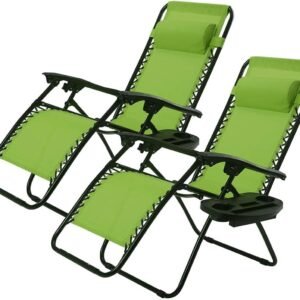 Folding Patio Lawn Beach Recliner Outdoor Zero Gravity Lounge Chair, 1 PC, Navy