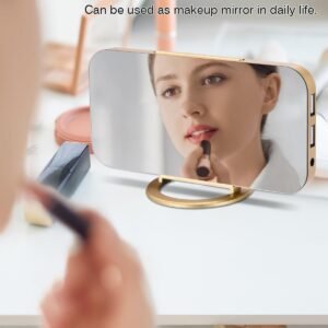 61D6_9aAJoL._AC_SL1500.jpg Digital Alarm Clock,7 in LED Mirrored Clocks Large Display,with 2 USB Charger Ports,Auto Dim,Night Mode,Modern Desktop Electronic Clocks for Bedroom Home Office Decor - Gold