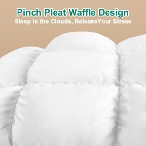 Fluffy Support Bed Pillow King Size, Super Soft Premium Down-Alternative Filling for Sleeping, Luxury Hotel Quality Bed Pillows for Side Sleeper (White)