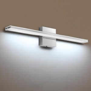 wowatt 9W Bathroom Vanity Light Fixture Matte Black Wall Light Fixture Over Mirror Cold White 5000K Bathroom Light Fixture 16" 40cm Washroom Light for Bedroom Living Room Art Display Dressing Table