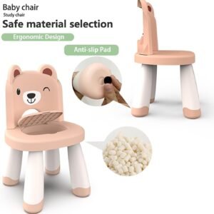 Kids Plastic Chair, Durable and Lightweight Kids Chair,11" H Seat, Indoor or Outdoor Use for Toddlers Boys Girls Birthday Gifts (Pink)