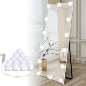 61FrclFXQ3L._AC_SL1500.jpg Brightown Vanity Lights for Mirror, 10 Bulbs Dimmable Mirror Lights Stick On, 11.8Ft Adjustable Length Makeup Light, Vanity Lighting Fixtures for Hollywood Mirror(No Mirror Included)