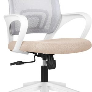 Neo Chair Office Computer Desk Chair Gaming-Ergonomic Mid Back Cushion Lumbar Support with Wheels Comfortable Blue Mesh Racing Seat Adjustable Swivel Rolling Home Executive (Black)