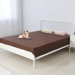 SILLY LEGACY Thin Reversible Waterproof Protective Cover or Liner for Bed or Couch, for Dogs and Cats (King 82 x 100, Gray)