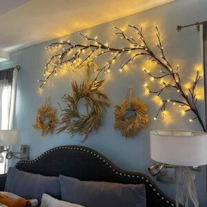 61KHmODzGfL._AC_SL1100.jpg Enchanted Willow Vine Light, Christmas Decorations Flexible DIY Vines for Room Decor, 144 LEDs Artificial Plants Tree Branches,7.5FT Vines with Lights for Wall Bedroom Living Room Decor(1PCS)
