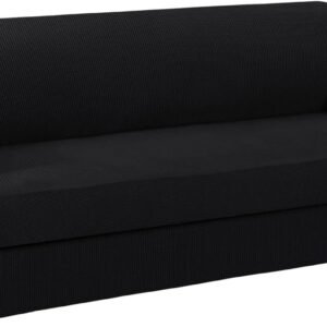 H.VERSAILTEX High Stretch Jacquard 2 Pieces Sofa Cover Couch Cover Furniture Sofa Slip Covers for Living Room, Polyester Spandex Jacquard Fabric Suit for T Cushion/Box Cushion (Sofa 72"-88", Navy)