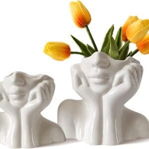 61RLLeoifeL._AC_SL1500.jpg White Ceramic Vase -Set of 3 Boho for Modern Home Decor,Nordic Minimalism Decor Office Entryway Living Room Centerpiece Table Decorations Vases