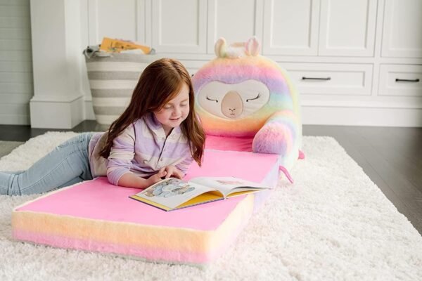 61VIsfFs1vL._AC_SL1500.jpg Soft Landing Elite Premium Character Sofa Seat & Transformable Fold-Out Lounger with Carrying Handle – Leopard