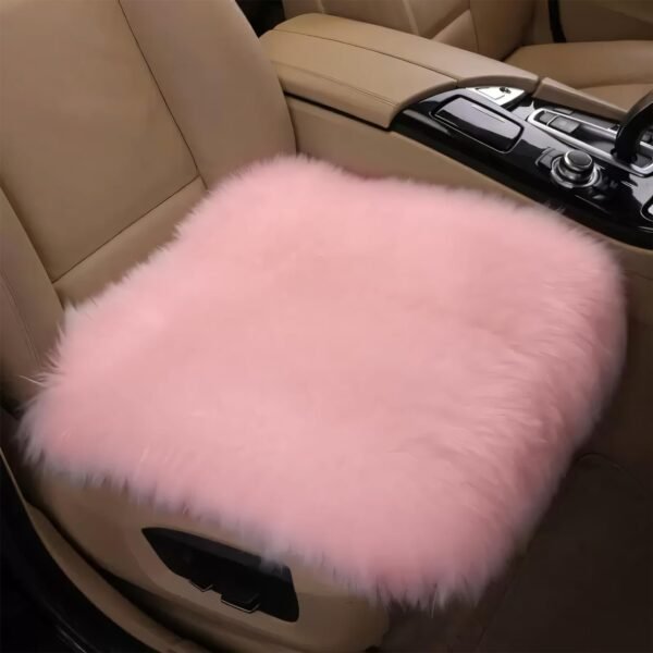 Single Sofa Recliner Chair Cover Soft Fluffy Faux Fur Sheepskin Carpet Cushion Pad for Living Room, Bedroom, Study Room, Pink