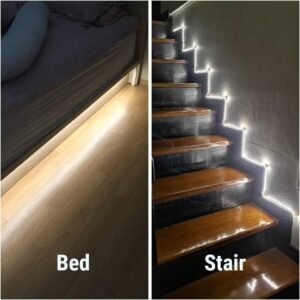 61ZPArjnuTL._AC_SL1000.jpg 9.8ft Under Cabinet Lighting Motion Sensor Activated Led Strip Closet Lights Battery Powered Basement Trunk Counter Bed Stair Light Auto On Off for Bedroom Kitchen Indoor Nature White 4000K