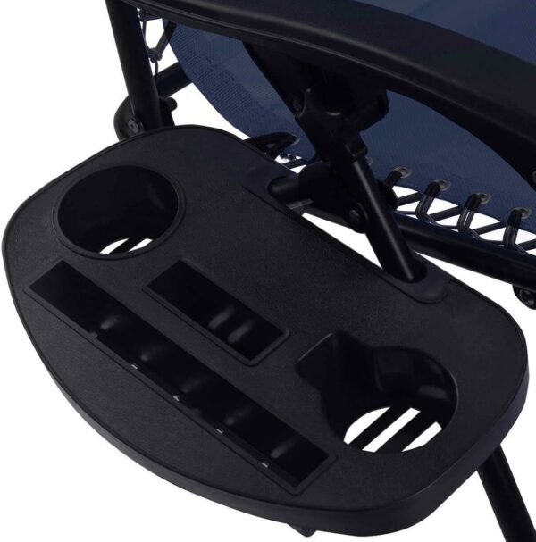 Folding Patio Lawn Beach Recliner Outdoor Zero Gravity Lounge Chair, 1 PC, Navy