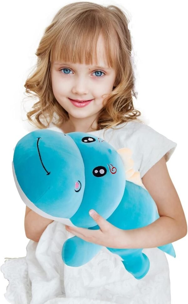 Dinosaur Plush Toy Pillow,Cute Dinosaur Stuffed Animals Doll,Soft Lumbar Back Cushion Big Dinosaur Plushies Stuffed Toy Cute Pillows,Great Gift for Kids Birthday,Valentine (Green,31.4in)