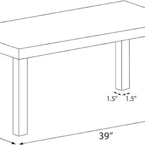 Ameriwood Home Parsons Coffee Table, Espresso