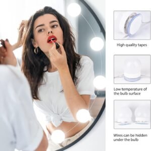 61evi59xfWL._AC_SL1500.jpg Brightown Vanity Lights for Mirror, 10 Bulbs Dimmable Mirror Lights Stick On, 11.8Ft Adjustable Length Makeup Light, Vanity Lighting Fixtures for Hollywood Mirror(No Mirror Included)