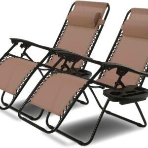 Folding Patio Lawn Beach Recliner Outdoor Zero Gravity Lounge Chair, 1 PC, Navy