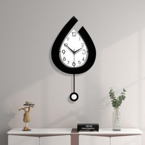 61fHntJfg4L._AC_SL1500.jpg Decorative Wall Clock for Living Room Decor Large Modern Wall Clocks with Pendulum Battery Operated for Bedroom Office Kitchen Home Black Wood Silent Wall Clock Non Ticking 11.8 * 19.7"