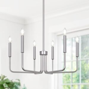 61fae_dhtjL._AC_SL1500.jpg Black Chandelier, 6-Light Farmhouse Chandelier for Dining Room Lighting Fixtures Hanging, Dining Light Fixtures Industrial Modern Chandelier for Bedroom, Foyer, Hall, Kitchen, Living Room and Entryway