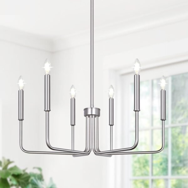 61fae_dhtjL._AC_SL1500.jpg Black Chandelier, 6-Light Farmhouse Chandelier for Dining Room Lighting Fixtures Hanging, Dining Light Fixtures Industrial Modern Chandelier for Bedroom, Foyer, Hall, Kitchen, Living Room and Entryway