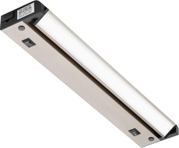 GETINLIGHT Inlight 16-inch Swivel LED Under Cabinet Lighting, 2 Color Levels, 2700K/4000K, Dimmable with Wall Dimmers, Plugged-in Only, Bronze Finished, IN-0109-4-BZ