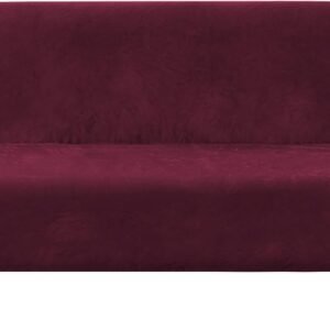 61ldxwzQRAL._AC_SL1500.jpg H.VERSAILTEX Real Velvet Futon Cover Armless Sofa Covers Sofa Bed Covers Stretch Futon Couch Cover Sofa Slipcover Furniture Protector Thick Soft Cozy Velvet Fabric Form Fitted Stay In Place, Sea Grass