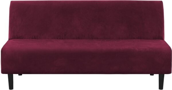 61ldxwzQRAL._AC_SL1500.jpg H.VERSAILTEX Real Velvet Futon Cover Armless Sofa Covers Sofa Bed Covers Stretch Futon Couch Cover Sofa Slipcover Furniture Protector Thick Soft Cozy Velvet Fabric Form Fitted Stay In Place, Sea Grass