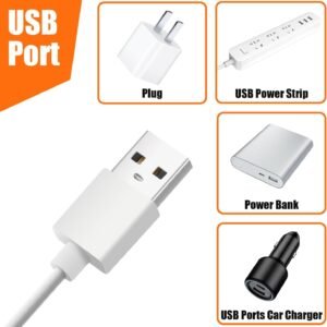 61lux27DMHL._AC_SL1500.jpg LED Under Cabinet Lighting, Under Cabinet Lights with USB Powered Under Cabinet Lights for Closet Light Bar Under Counter Lighting Work Tables Student Dormitory (Include AC Power Plug)