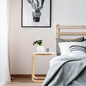 Tangkula Sofa Side Table, Side/Snack/End/Couch/Console Table with Round Tabletop, Laptop Desk with Storage Bag for Bed Sofa Eating Writing Reading, Perfect for Living Room, Dining Room, Bedroom